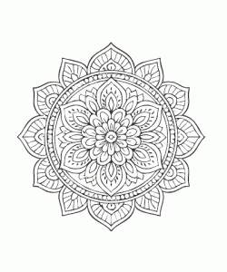 Ausmalbild Mandala 018