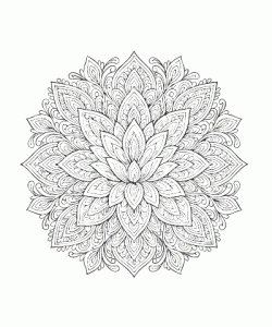 Ausmalbild Mandala 019