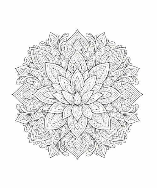 Ausmalbild Mandala 019