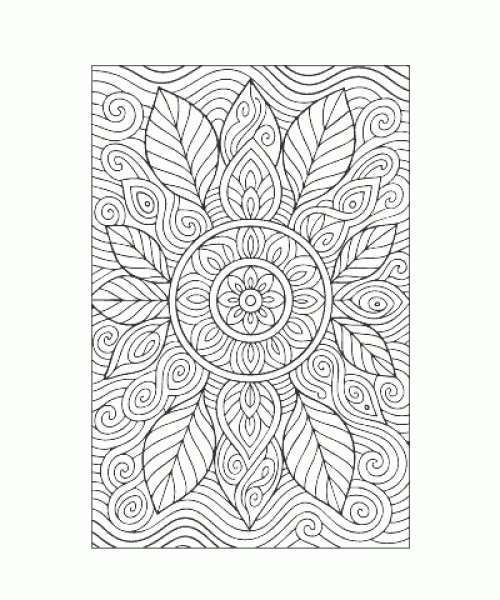 Ausmalbild Mandala 020