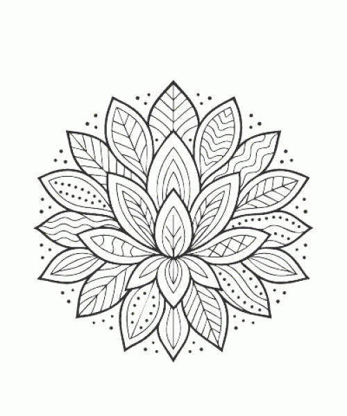 Ausmalbild Mandala 021