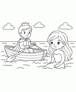 Ausmalbild Meerjungfrau 008