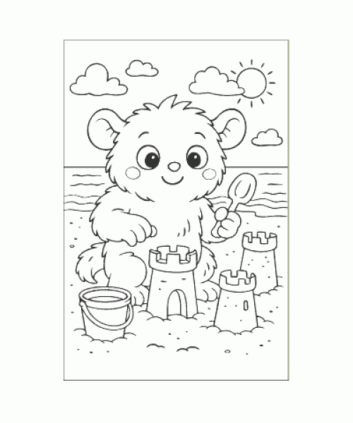 Ausmalbild Monster 002