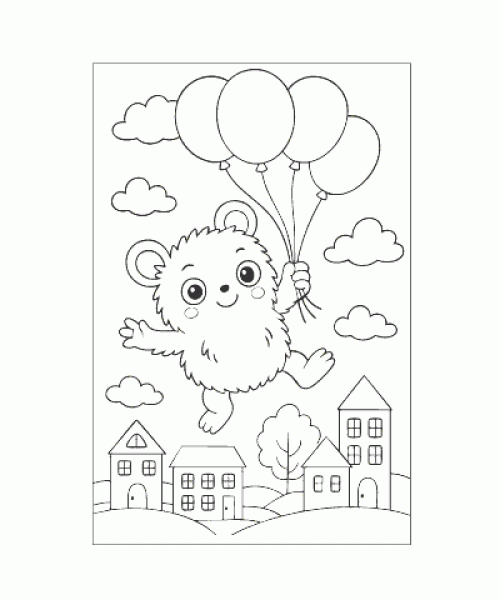 Ausmalbild Monster 003