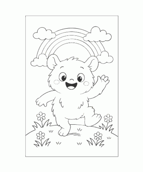 Ausmalbild Monster 004