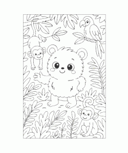 Ausmalbild Monster 005