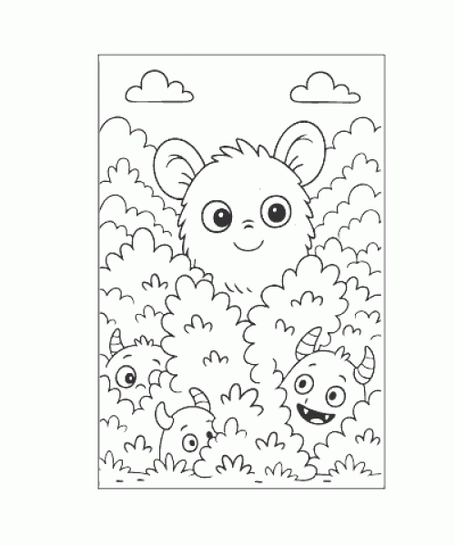 Ausmalbild Monster 007