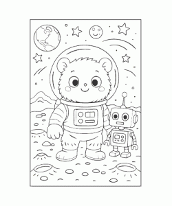 Ausmalbild Monster 008