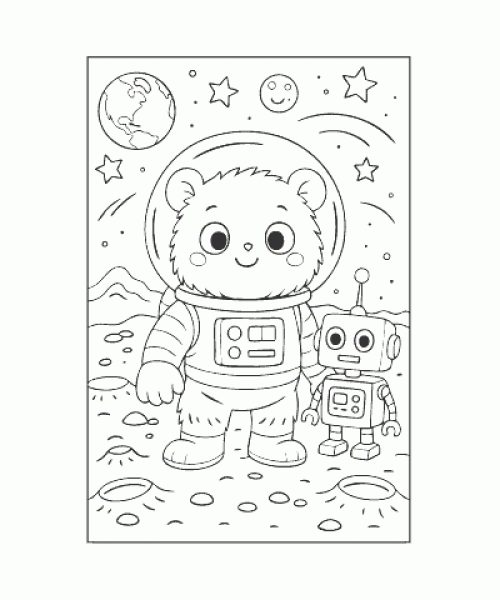 Ausmalbild Monster 008