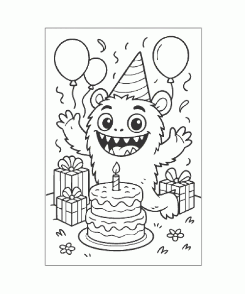 Ausmalbild Monster 009