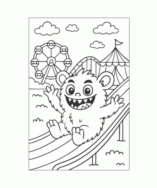 Ausmalbild Monster 013