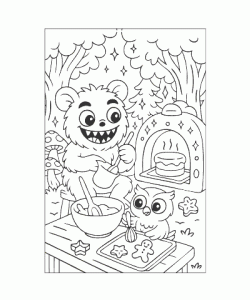 Ausmalbild Monster 014