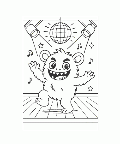 Ausmalbild Monster 015