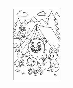 Ausmalbild Monster 017