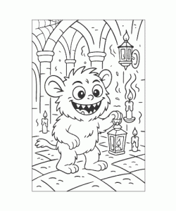Ausmalbild Monster 019
