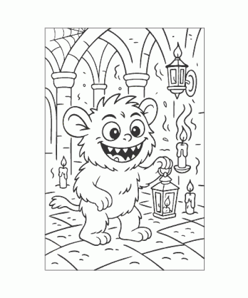 Ausmalbild Monster 019