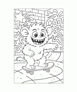 Ausmalbild Monster 021