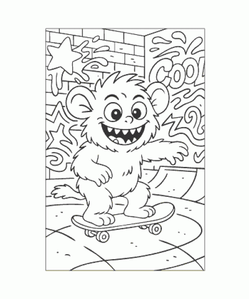 Ausmalbild Monster 021