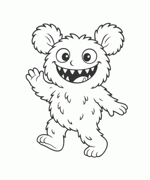 Ausmalbild Monster 022
