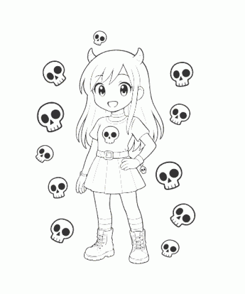 Ausmalbild Monster 025