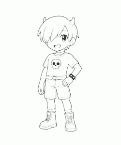 Ausmalbild Monster 027