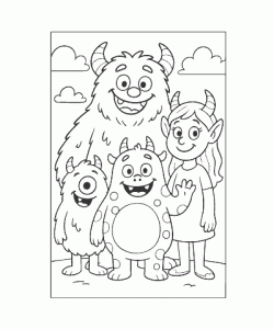 Ausmalbild Monster 028