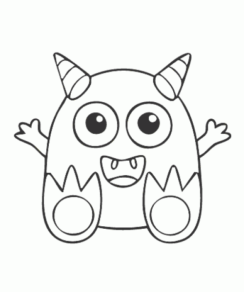 Ausmalbild Monster 031