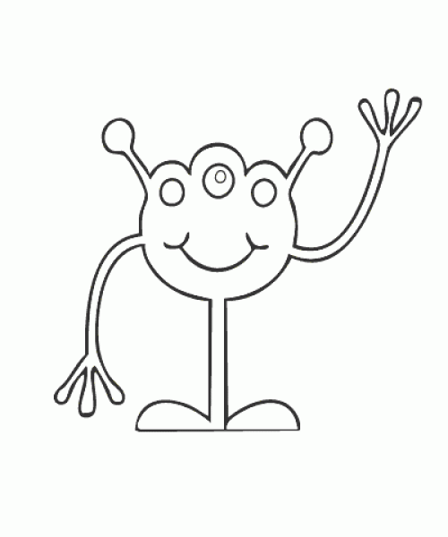 Ausmalbild Monster 032