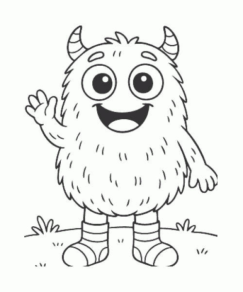 Ausmalbild Monster 033