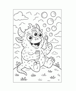 Ausmalbild Monster 034