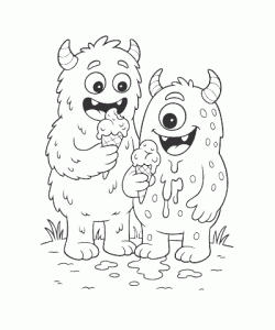 Ausmalbild Monster 036