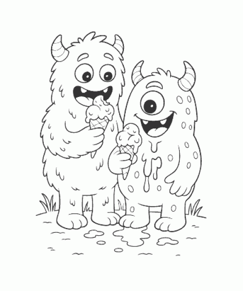 Ausmalbild Monster 036