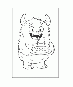 Ausmalbild Monster 038