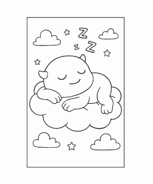 Ausmalbild Monster 039