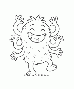 Ausmalbild Monster 040
