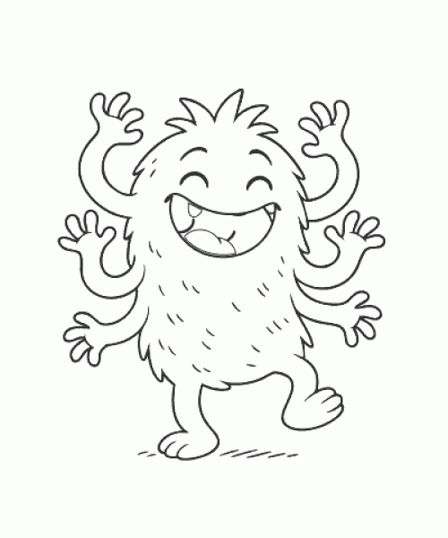 Ausmalbild Monster 040