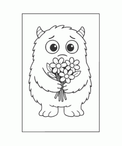 Ausmalbild Monster 042