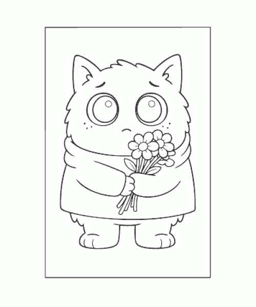 Ausmalbild Monster 043