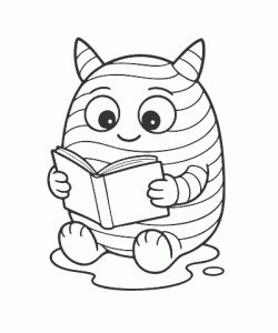 Ausmalbild Monster 045