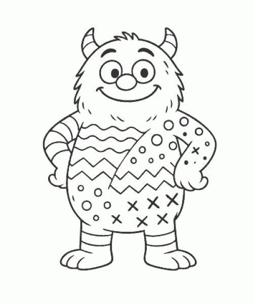 Ausmalbild Monster 047