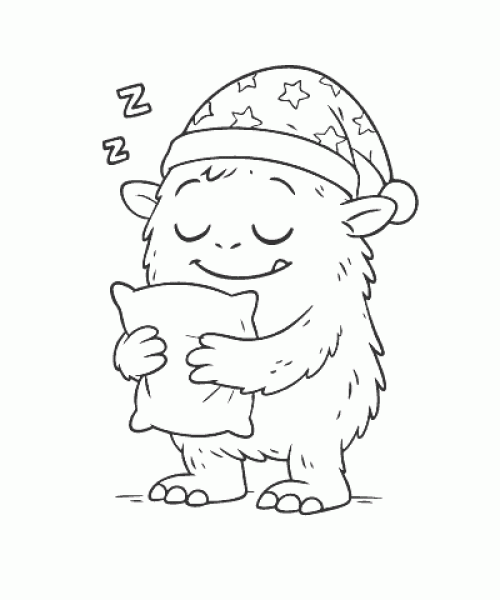 Ausmalbild Monster 048