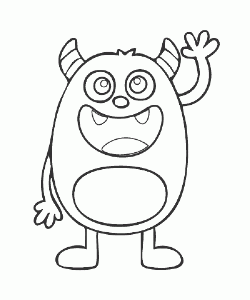 Ausmalbild Monster 049