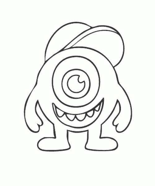 Ausmalbild Monster 053