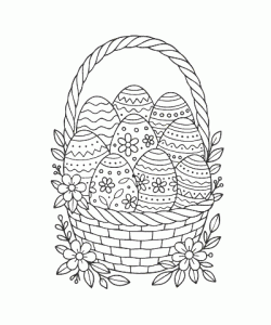 Ausmalbild Ostereier 002