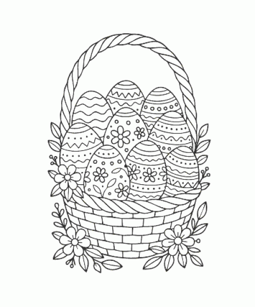 Ausmalbild Ostereier 002