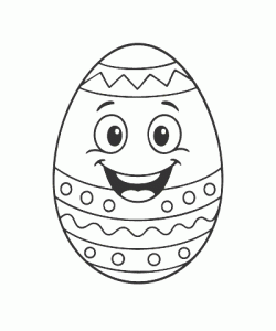 Ausmalbild Ostereier 005
