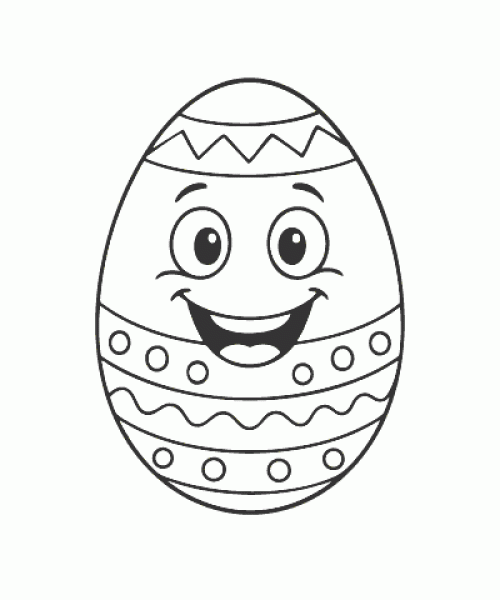 Ausmalbild Ostereier 005