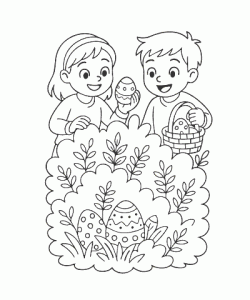 Ausmalbild Ostereier 006