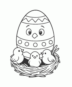 Ausmalbild Ostereier 007