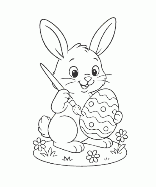 Ausmalbild Ostereier 008